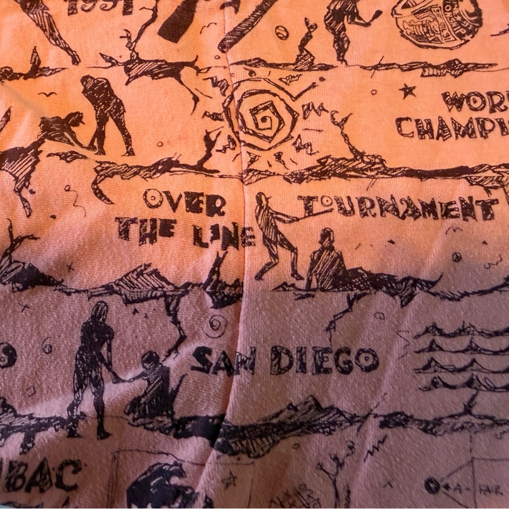 Vintage Onieta 1991 OTL San Diego World Champion Tee L | All Over Surf Print - Picture 5 of 13